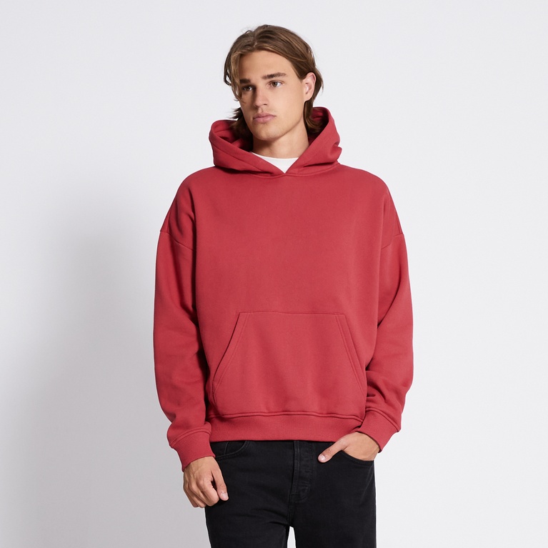 Boxy hoodie "Luka" Ruby red